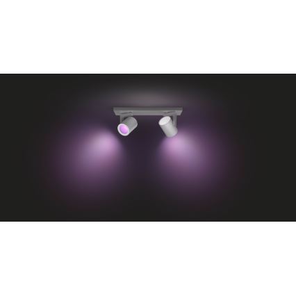 Philips - Светодиодный точечный RGBW-светильник с регулированием яркости Hue ARGENA 2xGU10/5,7W/230V