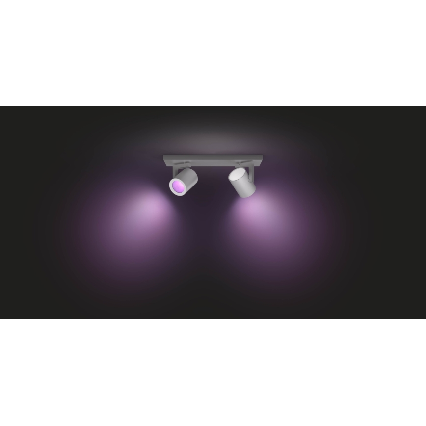 Philips - Светодиодный точечный RGBW-светильник с регулированием яркости Hue ARGENA 2xGU10/5,7W/230V