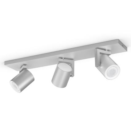 Philips - LED RGBW Точковий світильник з регулюванням яскравості Hue ARGENA 3xGU10/5,7W/230V