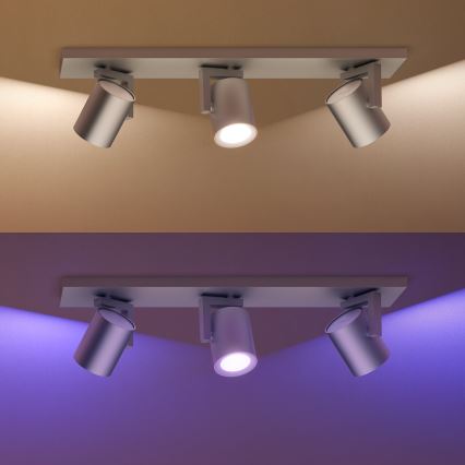 Philips - LED RGBW Точковий світильник з регулюванням яскравості Hue ARGENA 3xGU10/5,7W/230V