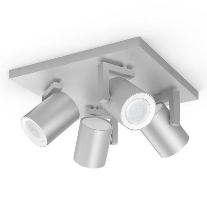 Philips - LED RGBW Точковий світильник з регулюванням яскравості Hue ARGENA 4xGU10/5,7W/230V