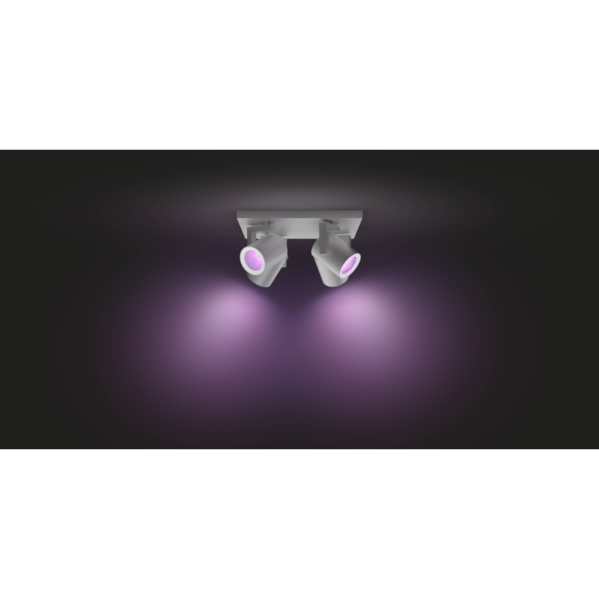 Philips - Светодиодный точечный RGBW-светильник с регулированием яркости Hue ARGENA 4xGU10/5,7W/230V