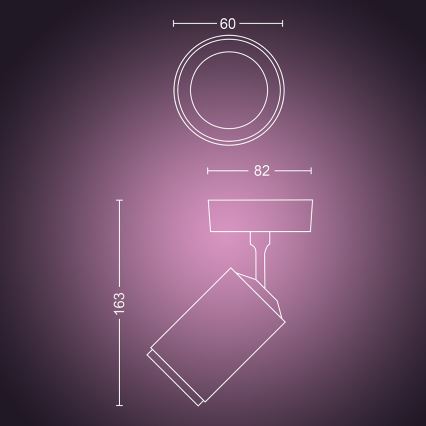 Philips - LED RGBW Точковий світильник з регулюванням яскравості Hue FUGATO 1xGU10/5,7W/230V