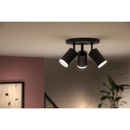 Philips - Светодиодный точечный RGBW-светильник с регулированием яркости Hue FUGATO 3xGU10/5,7W/230V