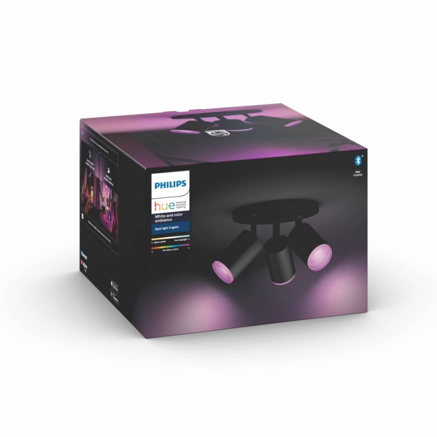 Philips - Светодиодный точечный RGBW-светильник с регулированием яркости Hue FUGATO 3xGU10/5,7W/230V