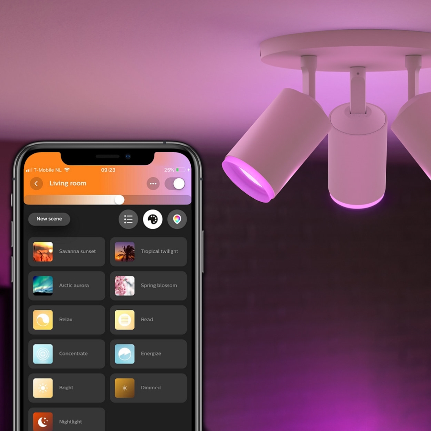 Philips - LED RGBW Точковий світильник з регулюванням яскравості Hue FUGATO 3xGU10/5,7W/230V