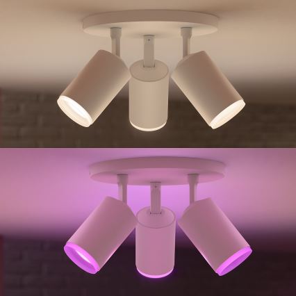 Philips - LED RGBW Точковий світильник з регулюванням яскравості Hue FUGATO 3xGU10/5,7W/230V