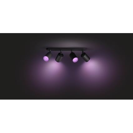 Philips - LED RGBW Точковий світильник з регулюванням яскравості Hue FUGATO 4xGU10/5,7W/230V