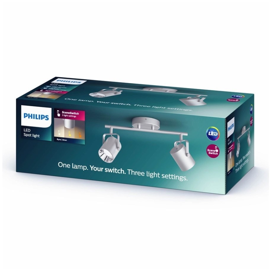 Philips 50662/14/P0 - Світлодіодний точковий світильник BYRE 2xLED/4,3W/230V 2200/2500/2700K