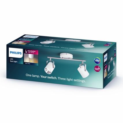 Philips - Светодиодный точечный светильник 2xLED/4,3W/230V 2200/2500/2700K