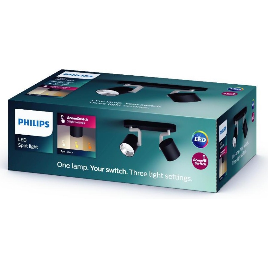 Philips - Точковий LED світильник з регулюванням яскравості 2xLED/4.5W/230V