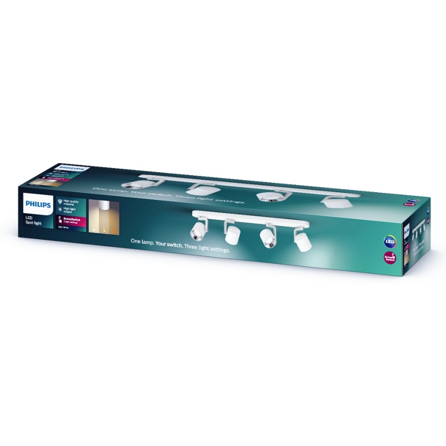 Philips - Світлодіодний точковий світильник з регульованою яскравістю 4xLED/4.5W/230V