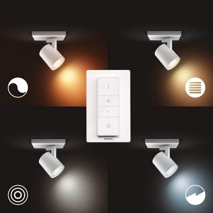 Philips - LED Світильник з регулятором яскравості Hue RUNNER 1xGU10/5W/230V + пульт дистанційного керування