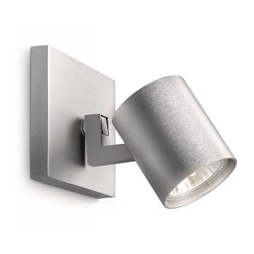 Philips 53090/48/16 - Точковий світильник RUNNER срібний 1xGU10/35W/230V