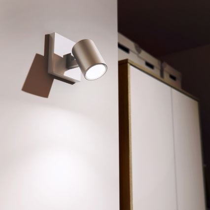 Philips 53090/48/16 - Точковий світильник RUNNER срібний 1xGU10/35W/230V