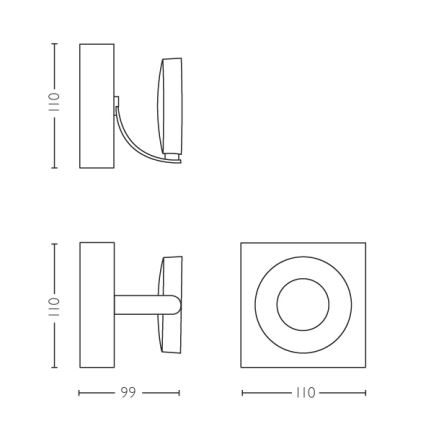 Philips 53170/31/P0 - Точковий світильник з регульованою яскравістю MYLIVING CLOCKWORK 1xLED/4,5W