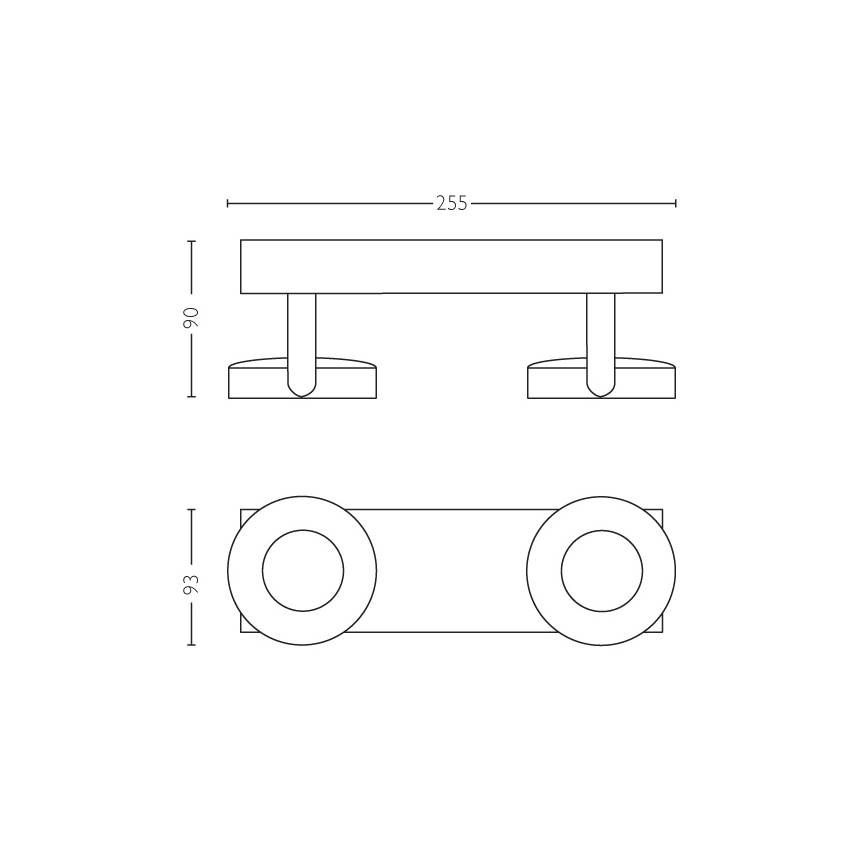 Philips - Точковий світильник з регулюванням яскравості 2xLED/4,5W