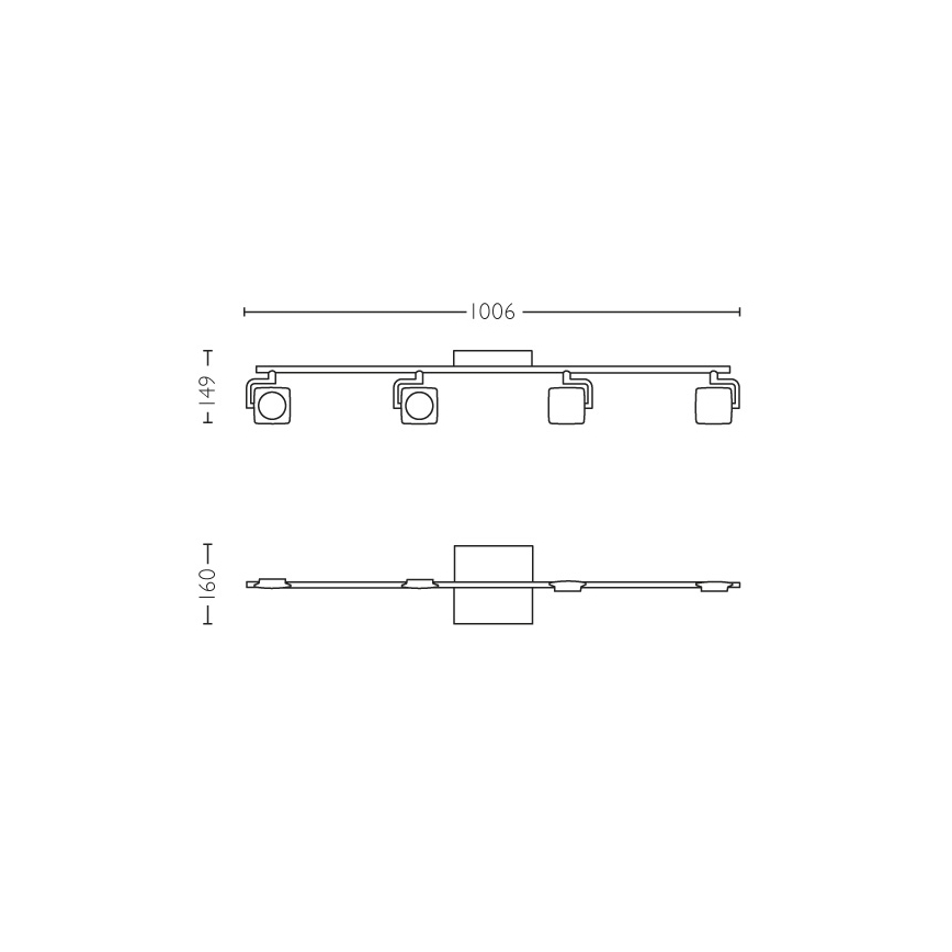 Philips 53194/48/P0 - Точковий LED світильник MILLENNIUM 4xLED/4,5W/230V