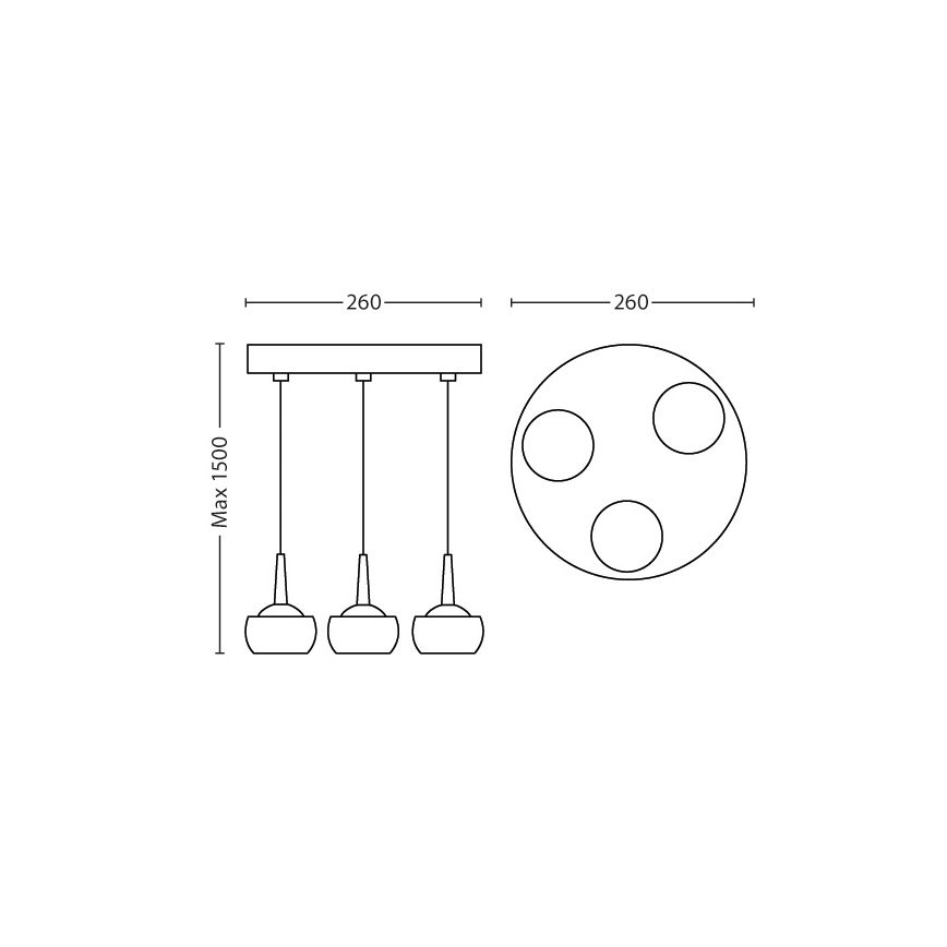 Philips 53223/11/16 - Светодиодный подвесной светильник CYPRESS 3xLED/3W/230V