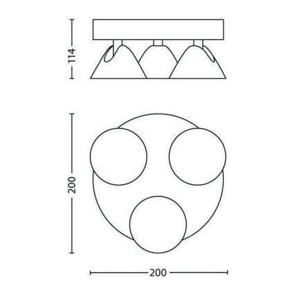 Philips 53289/31/16 - Светодиодный точечный светильник TWEED 3xLED/3W/230V