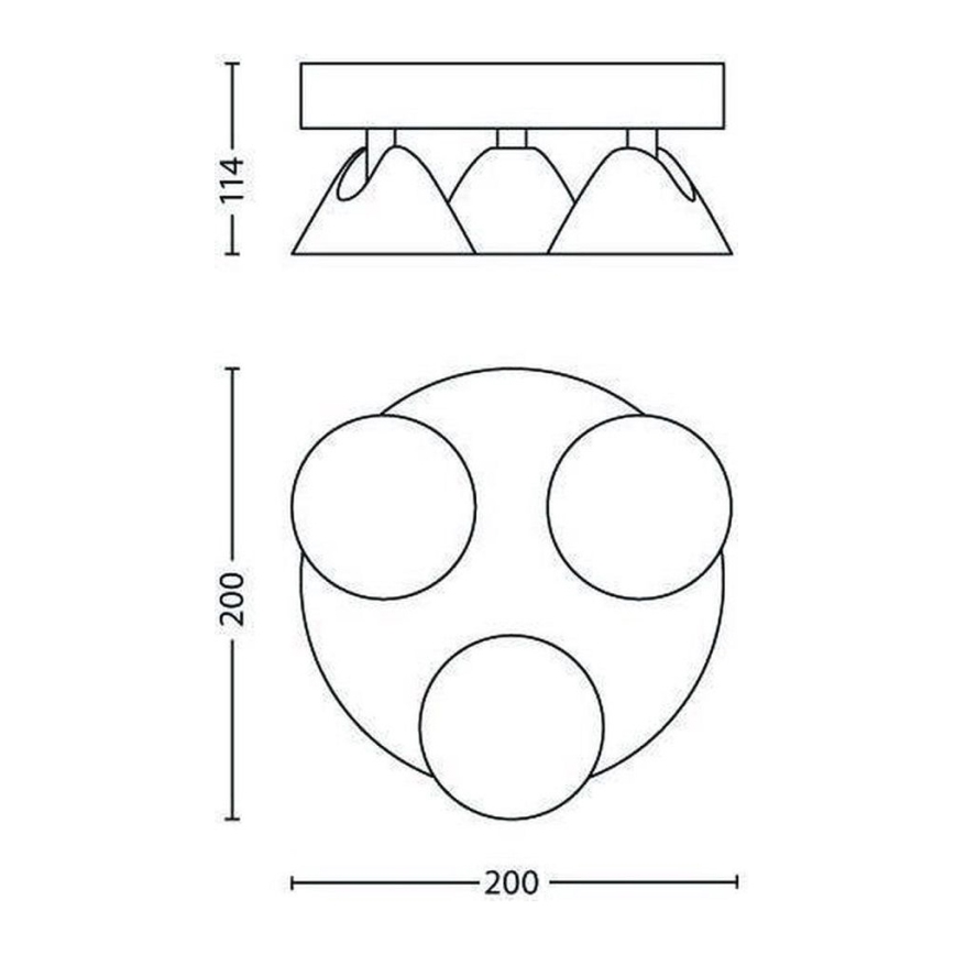 Philips 53289/31/16 - Светодиодный точечный светильник TWEED 3xLED/3W/230V