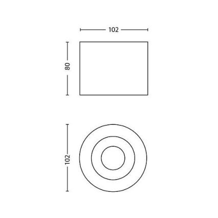 Philips - Точковий LED світильник з регулюванням яскравості 1xLED/4,5W/230V