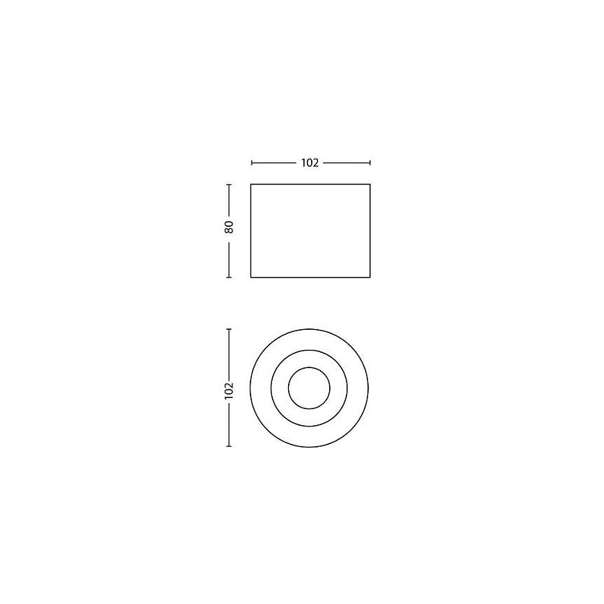 Philips - Светодиодный точечный светильник с регулированием яркости 1xLED/4,5W/230V