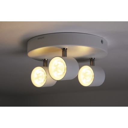 Philips - Светодиодный точечный светильник с регулированием яркости 3xLED/4W/230V