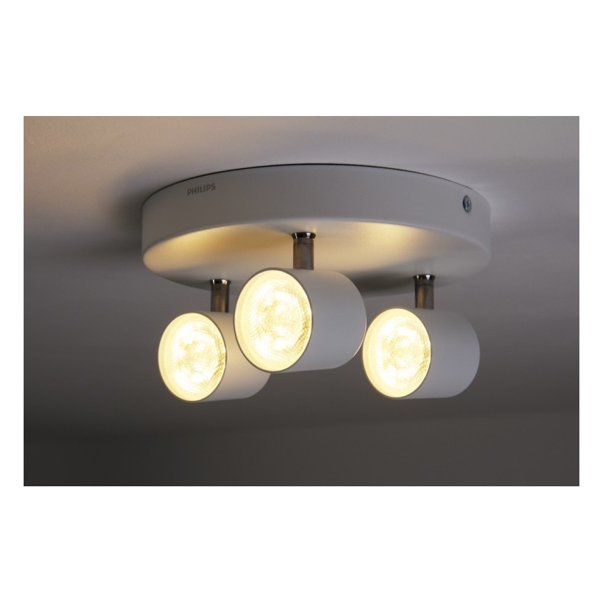 Philips - Светодиодный точечный светильник с регулированием яркости 3xLED/4W/230V
