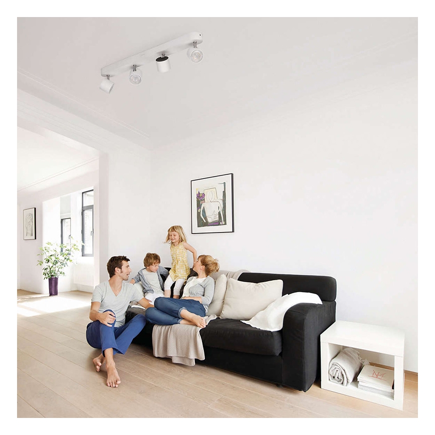 Philips - Светодиодный точечный светильник с регулированием яркости 4xLED/3W/230V