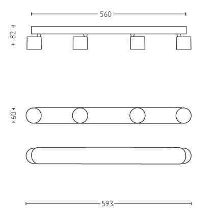 Philips - Светодиодный точечный светильник с регулированием яркости 4xLED/4,5W/230V