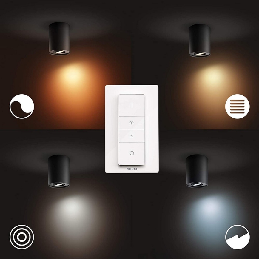 Philips - Точковий LED світильник з регулюванням яскравості Hue PILLAR 1xGU10/5W/230V + пульт дистанційного керування