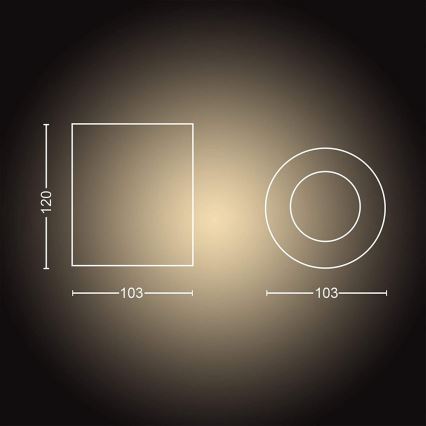 Philips - Точковий LED світильник з регулюванням яскравості Hue PILLAR 1xGU10/5W/230V + пульт дистанційного керування