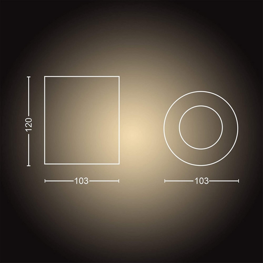Philips - Светодиодный потолочный светильник с регулированием яркости Hue PILLAR 1xGU10/5W/230V