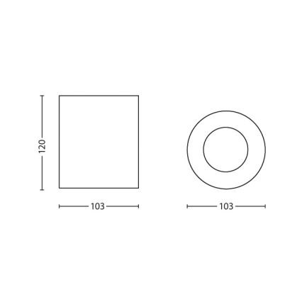 Philips - Точковий світильник 1xGU10/35W/230V