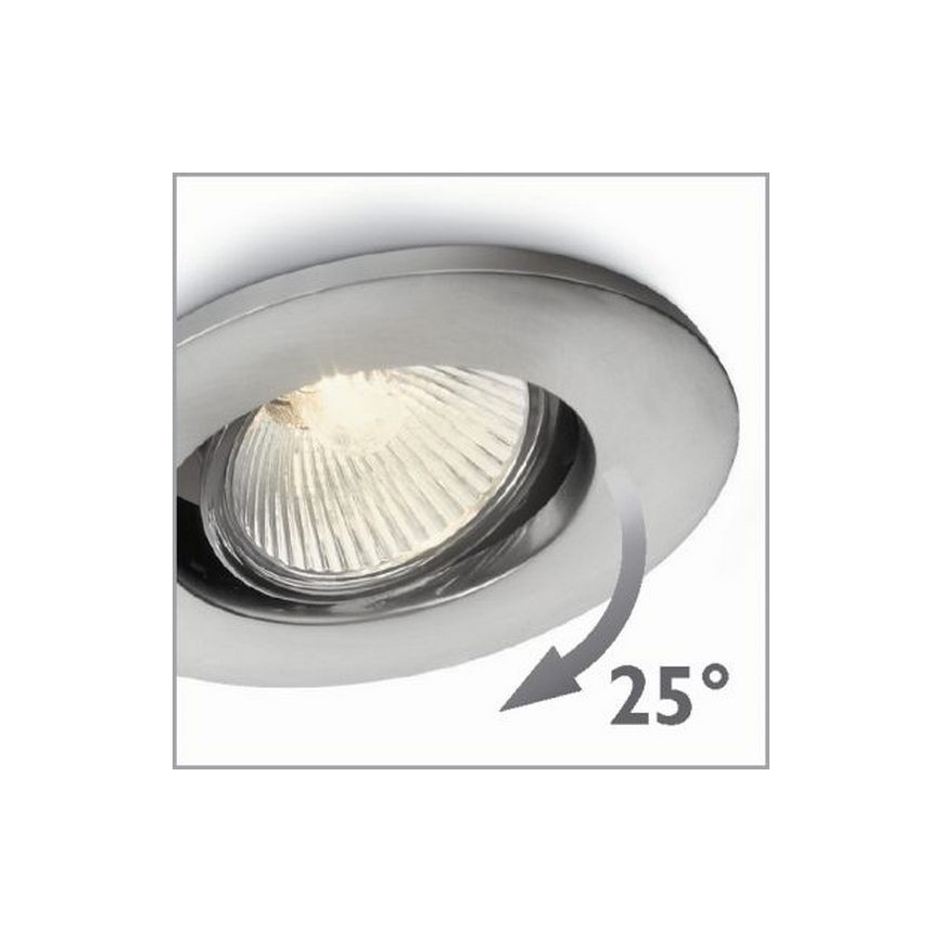 Philips 57959/17/PN - Вбудований світильник AGENA 1xGU10/35W/230V