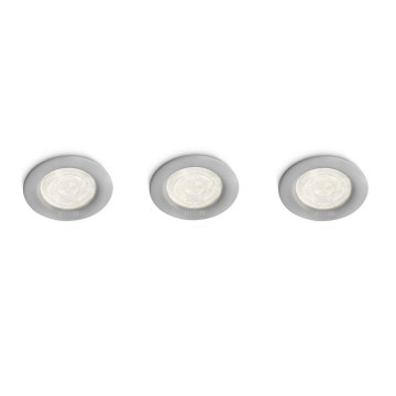 Philips 59100/87/16 - КОМПЛЕКТ 3x LED Точковий вбудований світильник MYLIVING SCEPTRUM LED/3W/230V