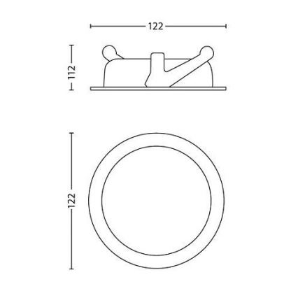 Philips - Светодиодный встроенный светильник с регулированием яркости LED/4,5W/230V