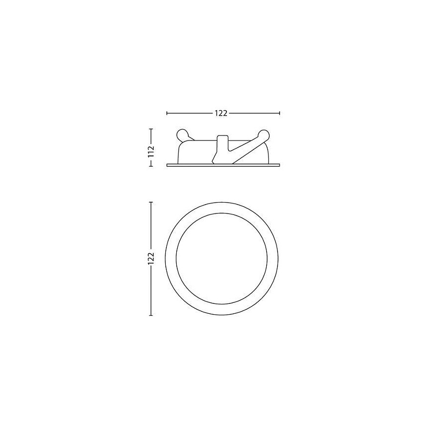 Philips - Светодиодный встроенный светильник с регулированием яркости LED/4,5W/230V