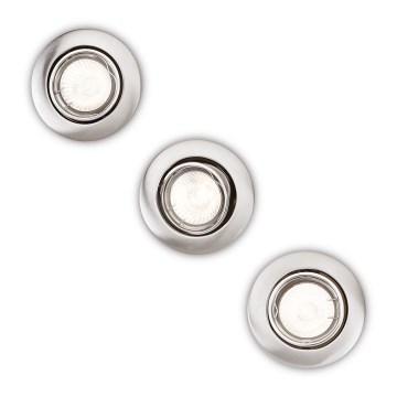 Philips 59243/17/E7 - НАБІР 3x Вбудований стельовий світильник 1xGU10/50W/230V