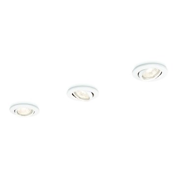 Philips 59243/31/E7 - НАБІР 3x Вбудований стельовий світильник ENIF 1xGU10/50W/230V
