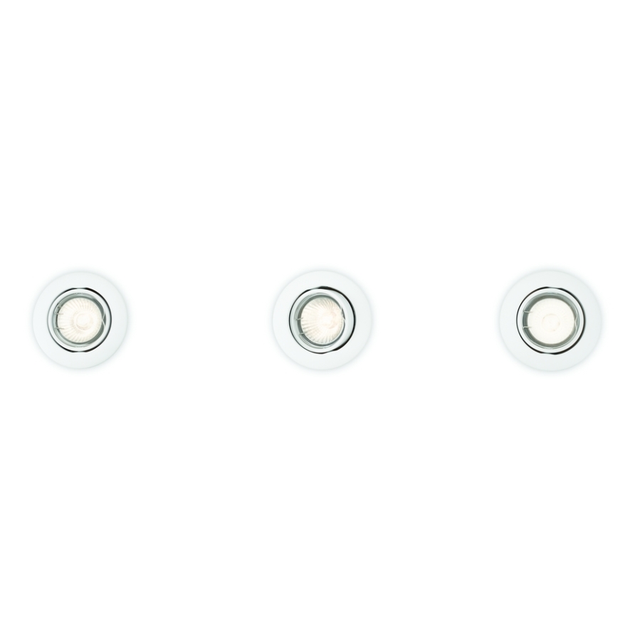 Philips 59243/31/E7 - НАБІР 3x Вбудований стельовий світильник ENIF 1xGU10/50W/230V