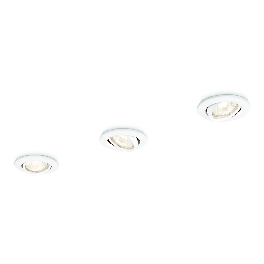 Philips 59243/31/E7 - НАБОР 3x Встроенный светильник ENIF 1xGU10/50W/230V