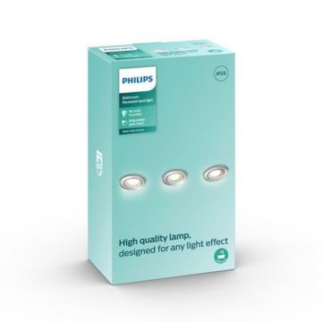 Philips 59902/17/PN - Набор 3x встраиваемых светильника для ванной комнаты TOOTS 1xGU10/35W/2V