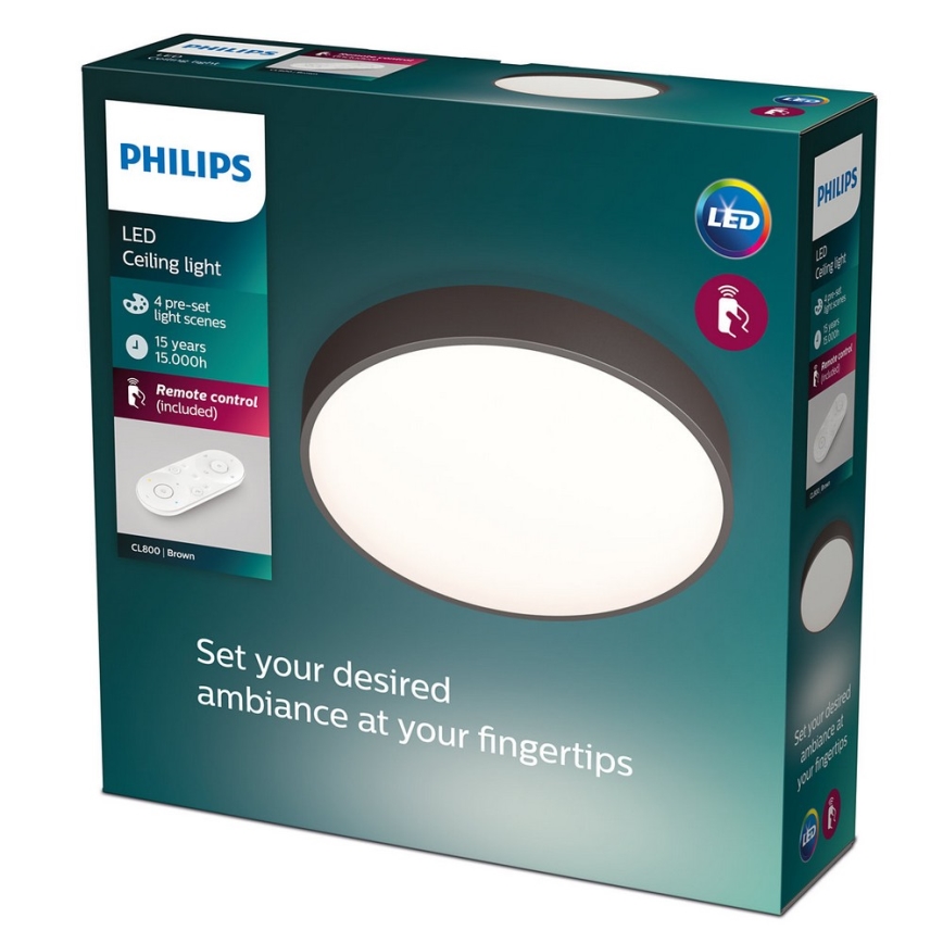 Philips - Світлодіодний стельовий світильник з регульованою яскравістю 1xLED/28W/230V + ПУ