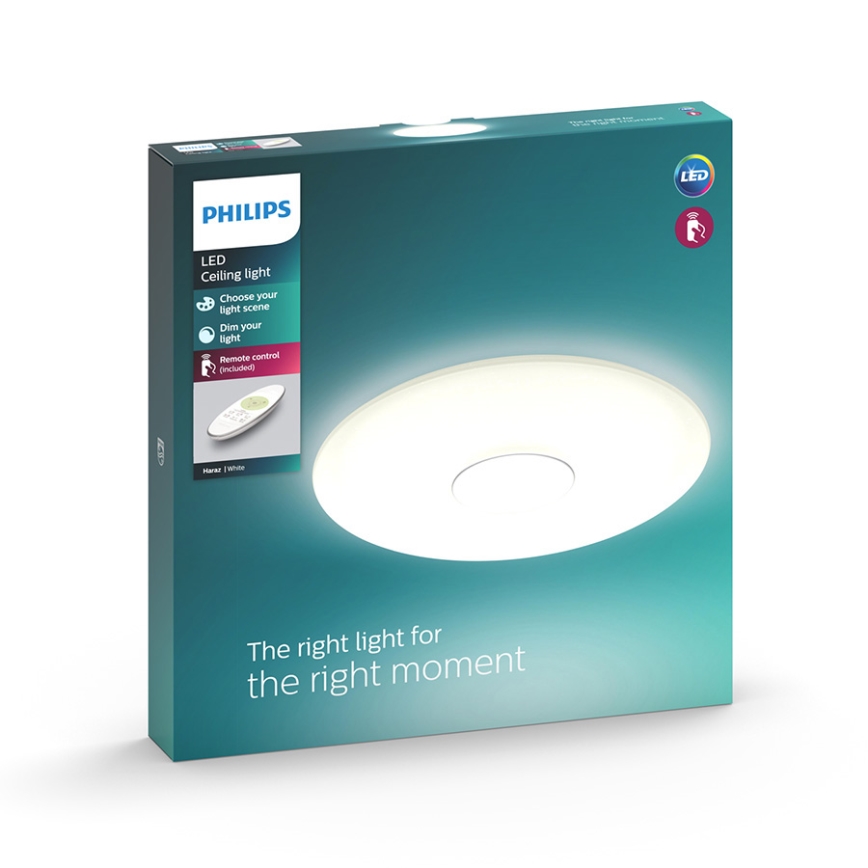 Philips - Светодиодный регулируемый потолочный светильник LED/30Вт/230В + пульт дистанционного управления