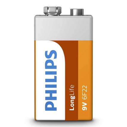 Philips 6F22L1B/10 - Цинк-хлоридная батарейка 6F22 LONGLIFE 9V 150mAh