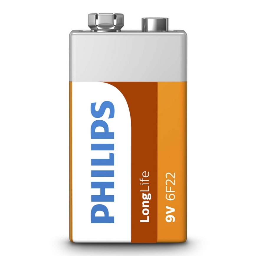 Philips 6F22L1B/10 - Цинк-хлоридная батарейка 6F22 LONGLIFE 9V 150mAh