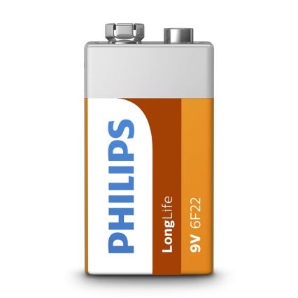 Philips 6F22L1F/10 - Цинк-хлоридная батарейка 6F22 LONGLIFE 9V 150mAh
