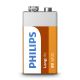 Philips 6F22L1F/10 - Цинк-хлоридна батарея 6F22 LONGLIFE 9V 150mAh